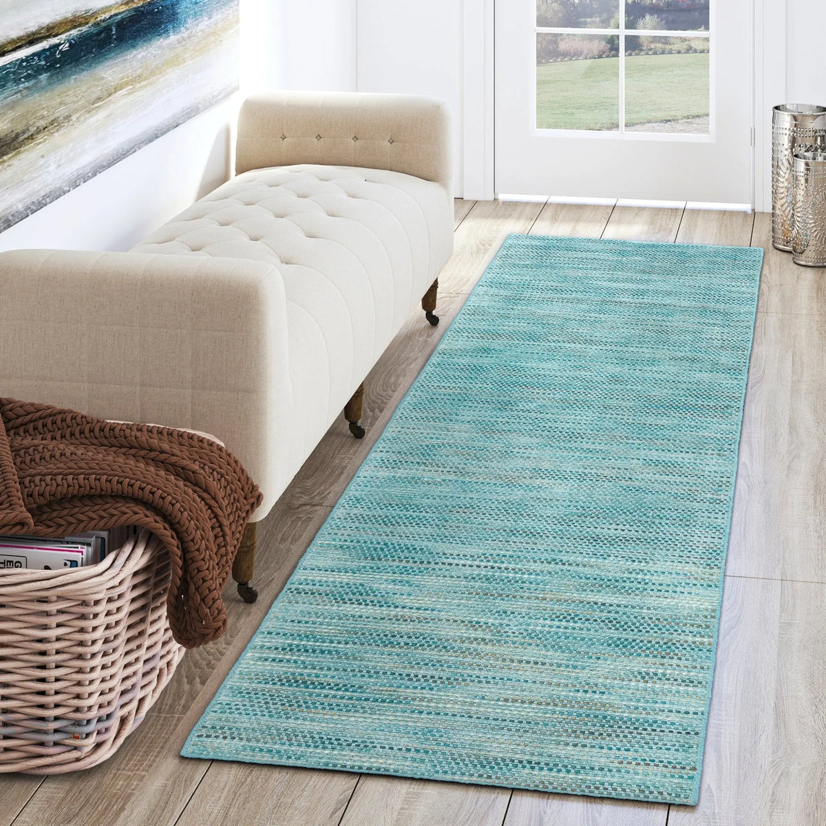 Zion ZN1 Teal Rug - Rug & Home