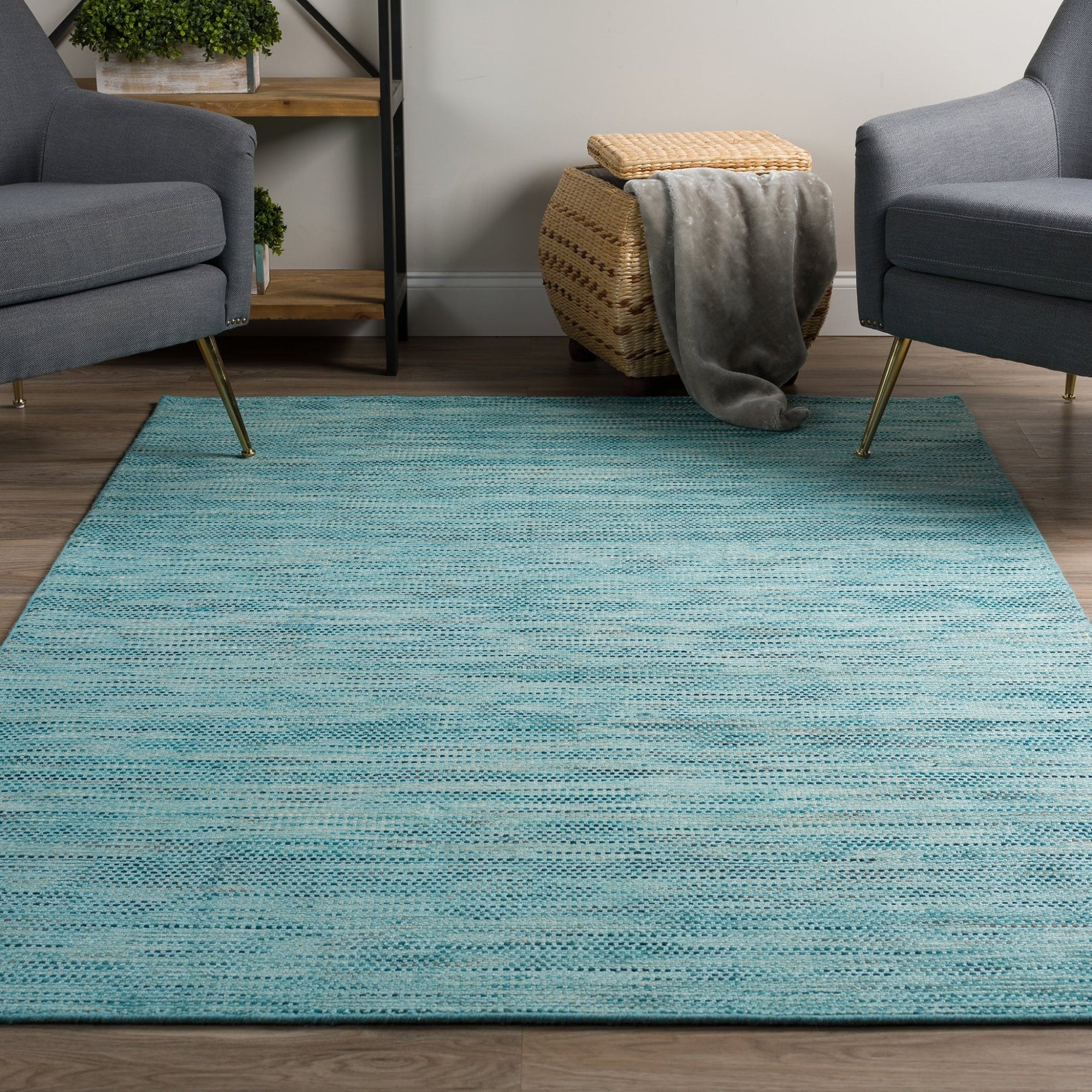 Zion ZN1 Teal Rug - Rug & Home