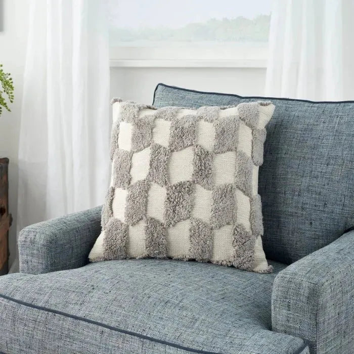 57 Grand by Nicole Curtis RC116 Grey Pillow