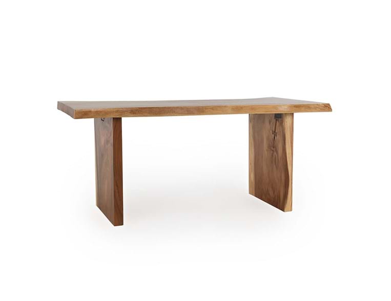 71" Live Edge Dining Table Natural - Rug & Home
