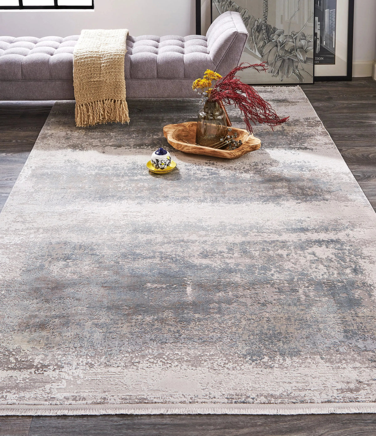 Cadiz 8663888F Taupe/Grey Rug