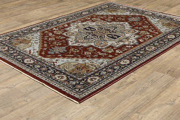Aberdeen 1144R Red Rug - Rug & Home