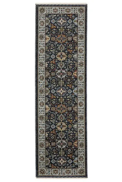 Aberdeen 561B Blue/Grey Rug - Rug & Home