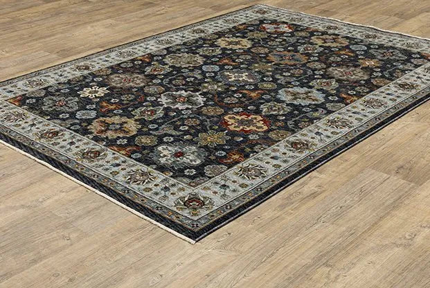 Aberdeen 561B Blue/Grey Rug - Rug & Home