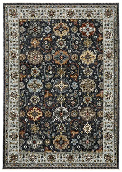 Aberdeen 561B Blue/Grey Rug - Rug & Home