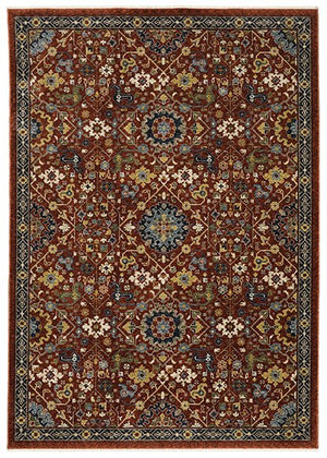 Aberdeen 6R Red Rug - Rug & Home