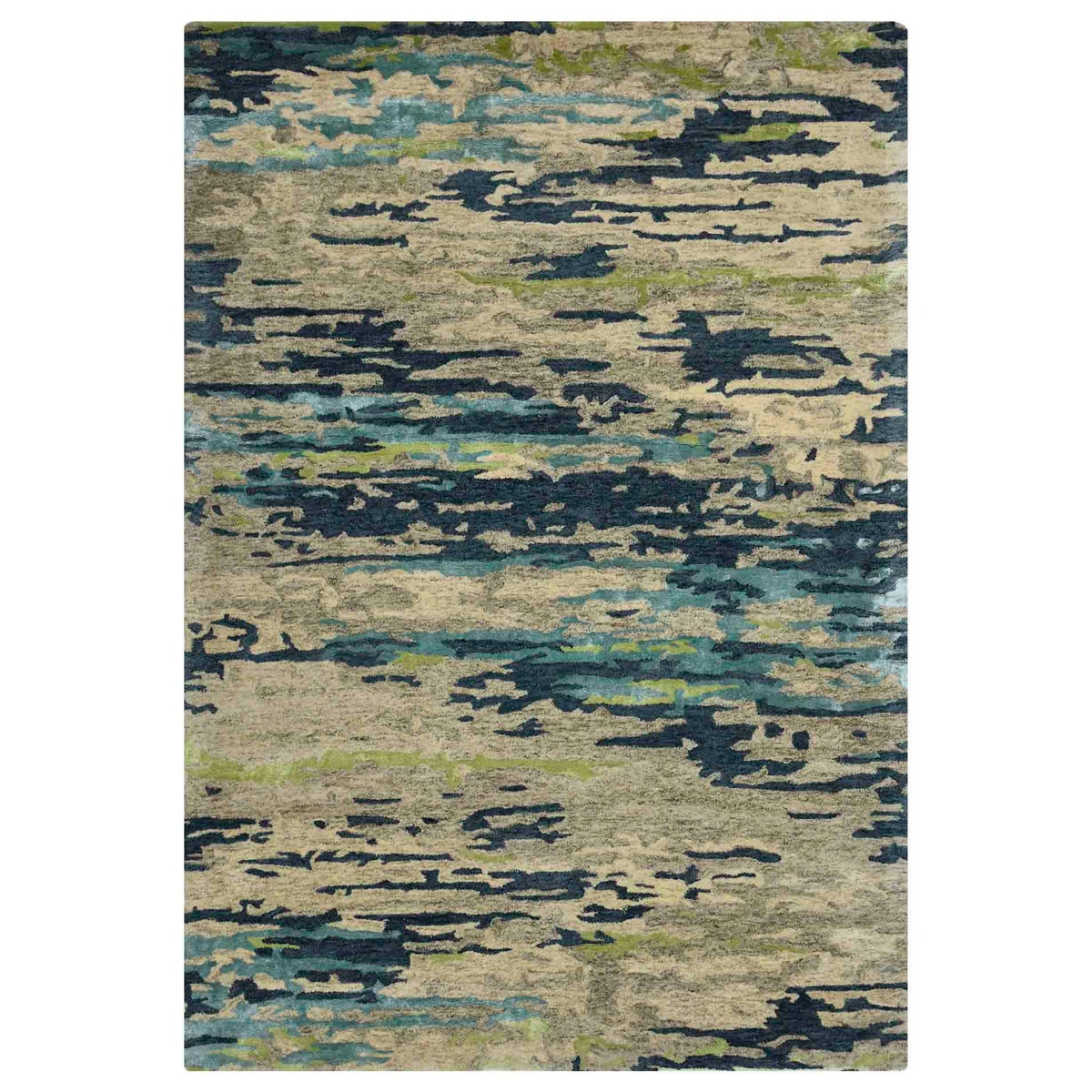 Abstract ABS-2 Blue/Beige Rug - Rug & Home