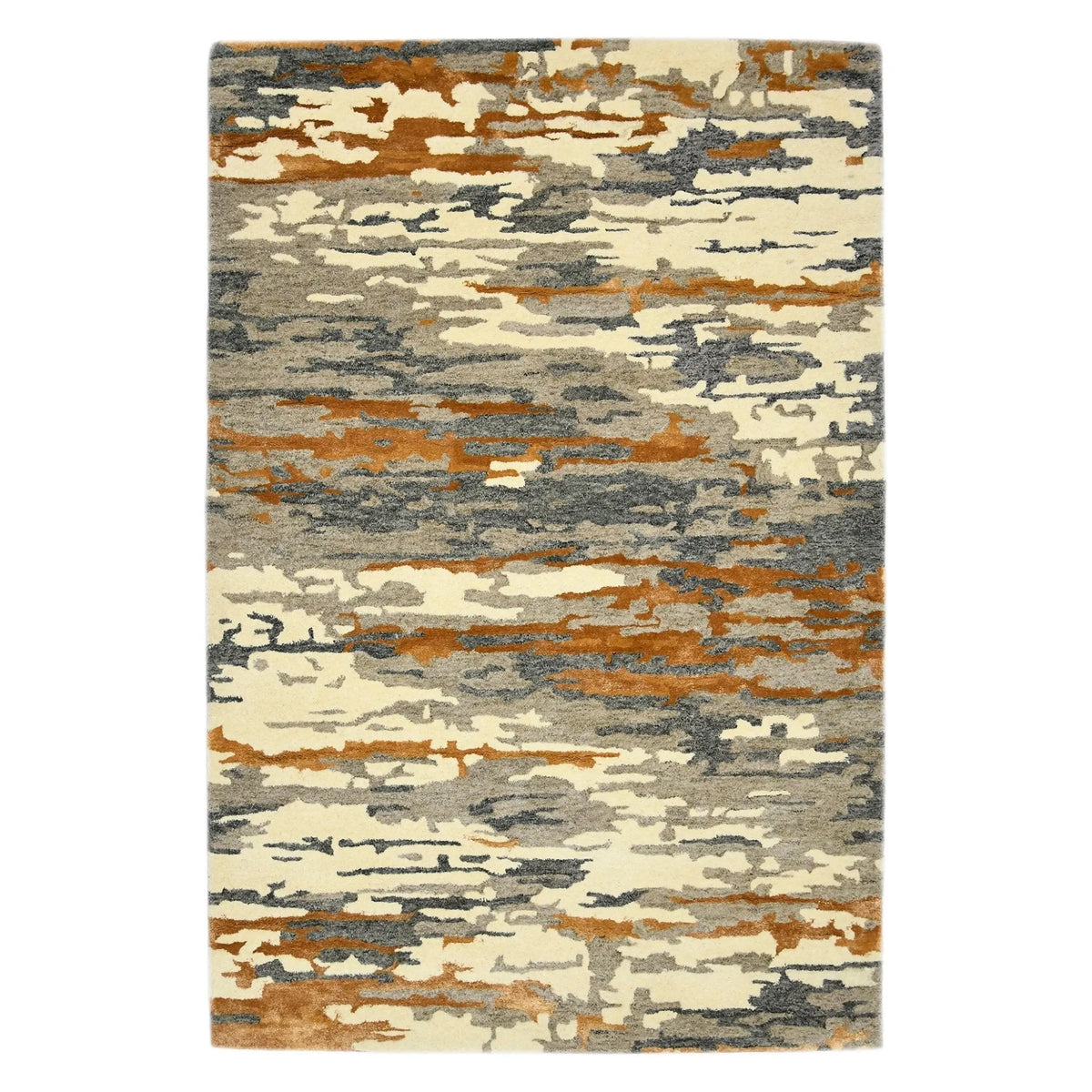 Abstract ABS-3 Orange/Grey Rug - Rug & Home