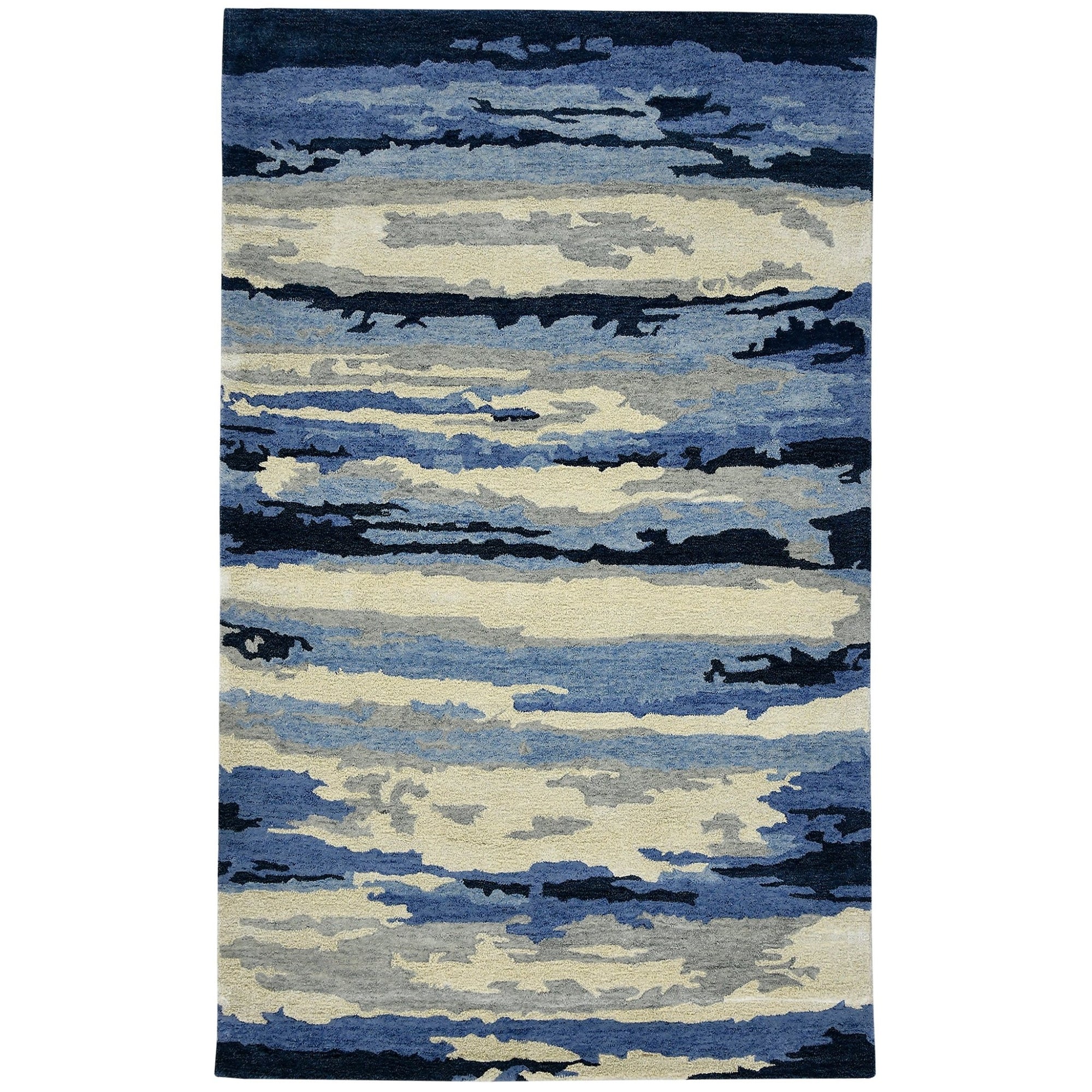 Abstract ABS-7 Blue/Ivory Rug - Rug & Home