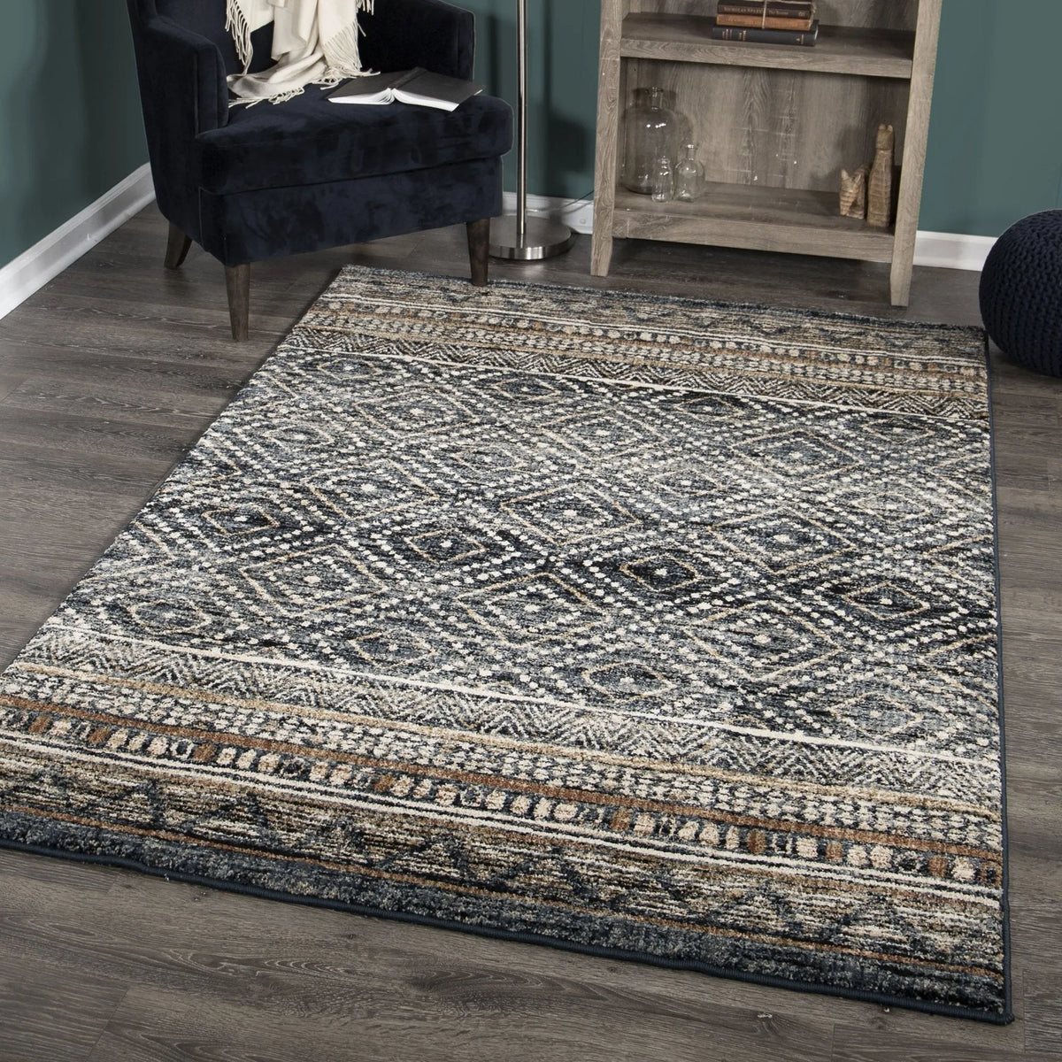 Adagio 8227 Coastal Pier Indigo Rug - Rug & Home