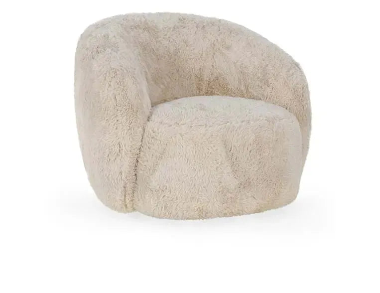 Adley Plush Swivel Accent Chair Sand