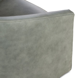 Aguilar Accent Chair - Swivel Landscape Leather, Frozen Valley/Coin - Rug & Home