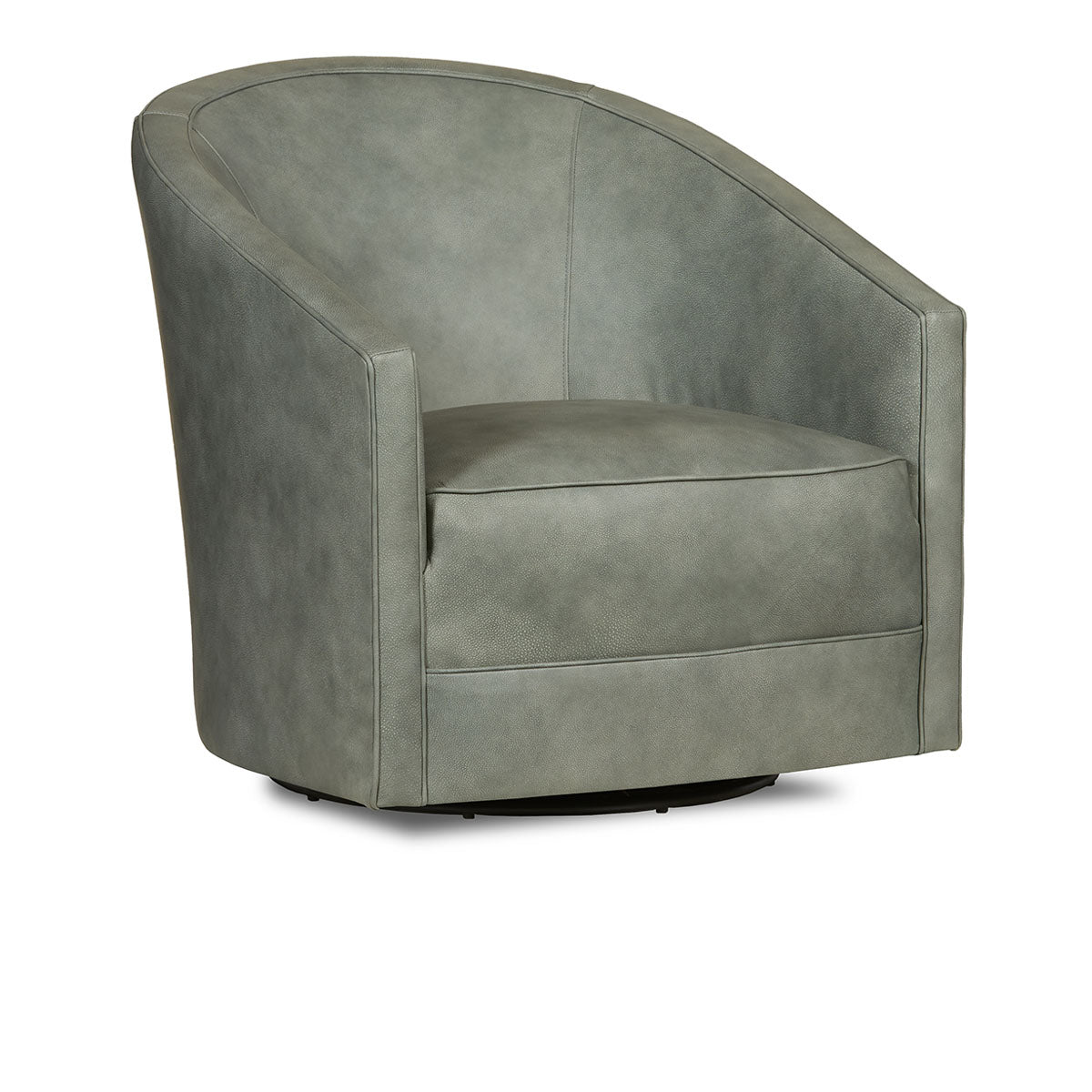 Aguilar Accent Chair - Swivel Landscape Leather, Frozen Valley/Coin - Rug & Home