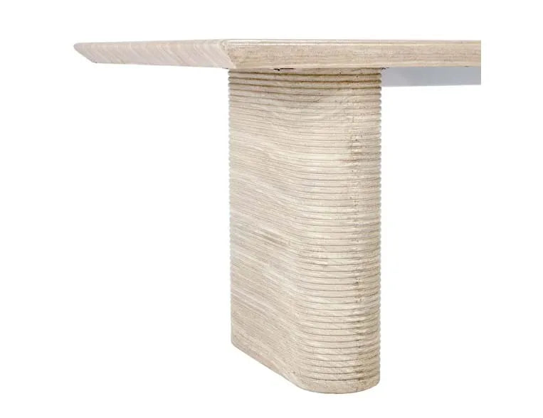 Aiden 87" Outdoor Dining Table Beige