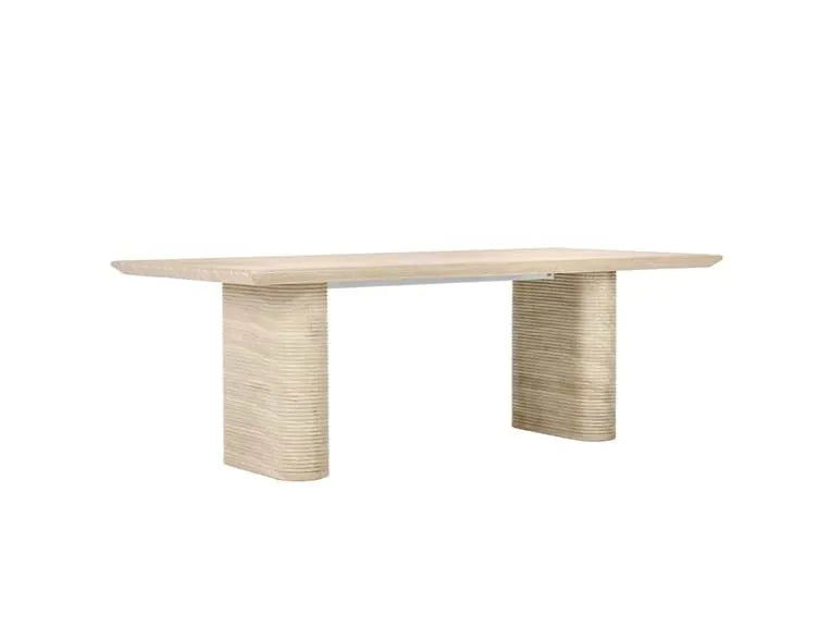 Aiden 87" Outdoor Dining Table Beige