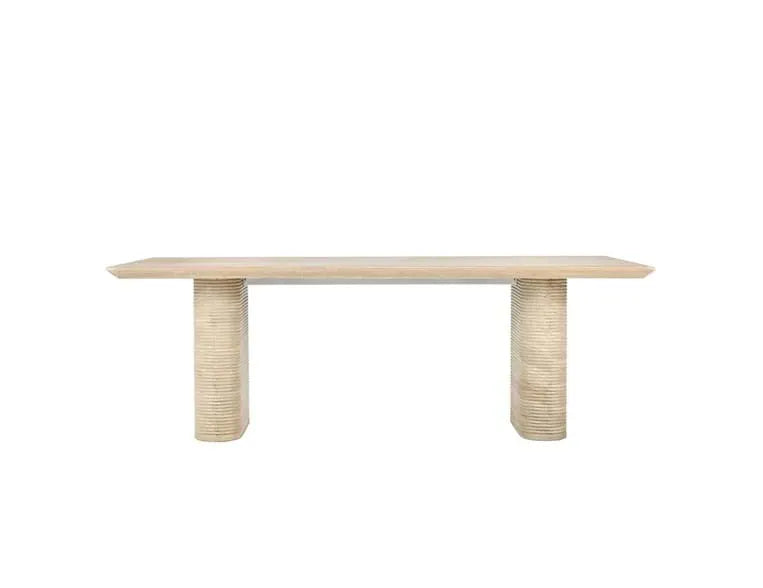 Aiden 87" Outdoor Dining Table Beige