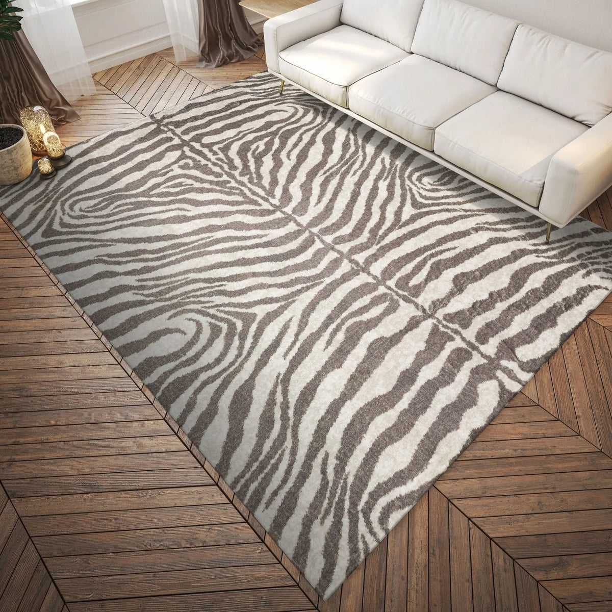 Akina AK1 Mocha Rug - Rug & Home