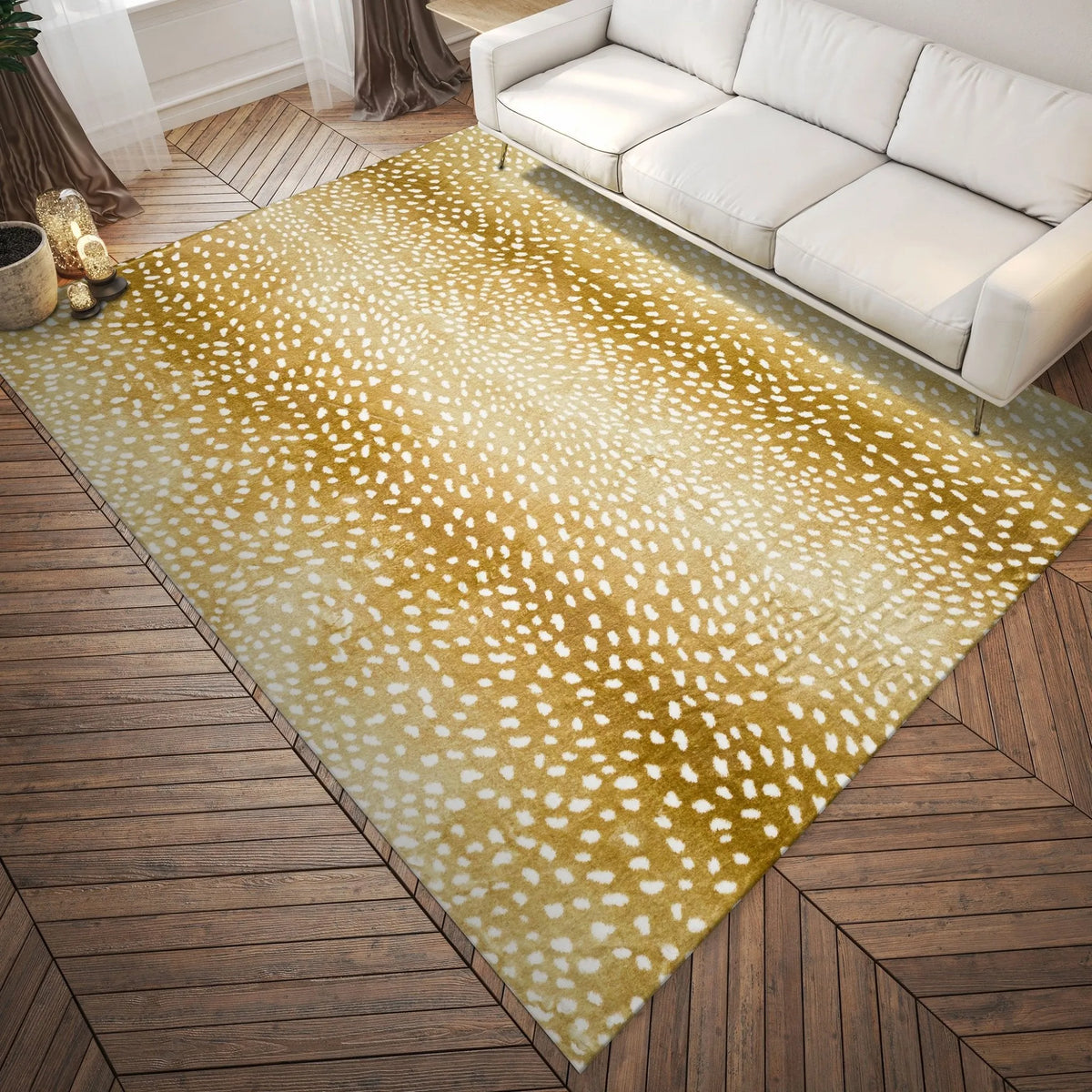 Akina AK3 Gold Rug - Rug & Home