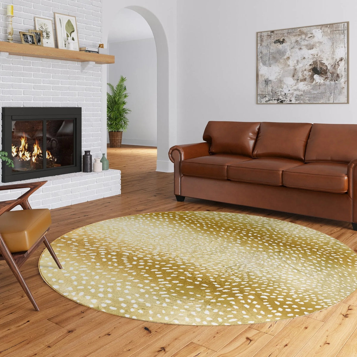 Akina AK3 Gold Rug - Rug & Home