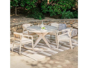 Alameda 53" Outdoor Round Dining Table - Rug & Home