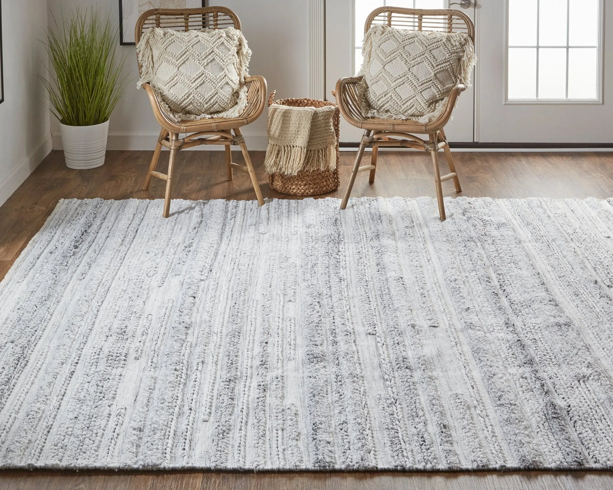 Alden ALD8637F Gray/Silver Rug - Rug & Home