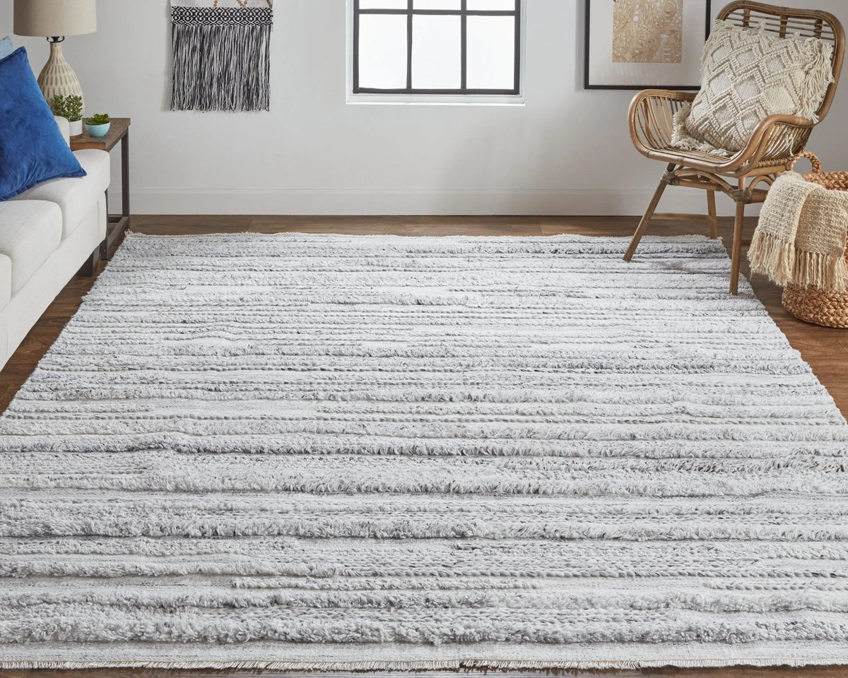 Alden ALD8637F Gray/Silver Rug - Rug & Home