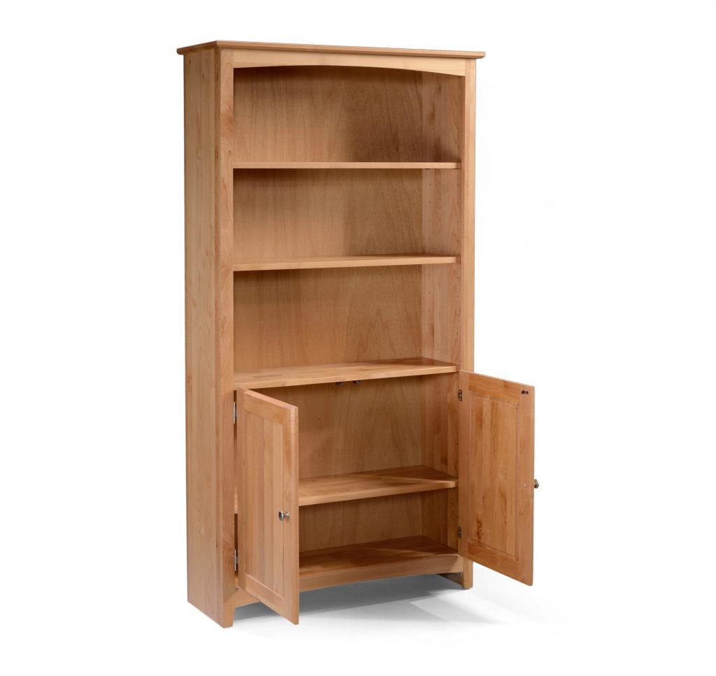 Alder Bookcase 30X72 with Doors - Rug & Home