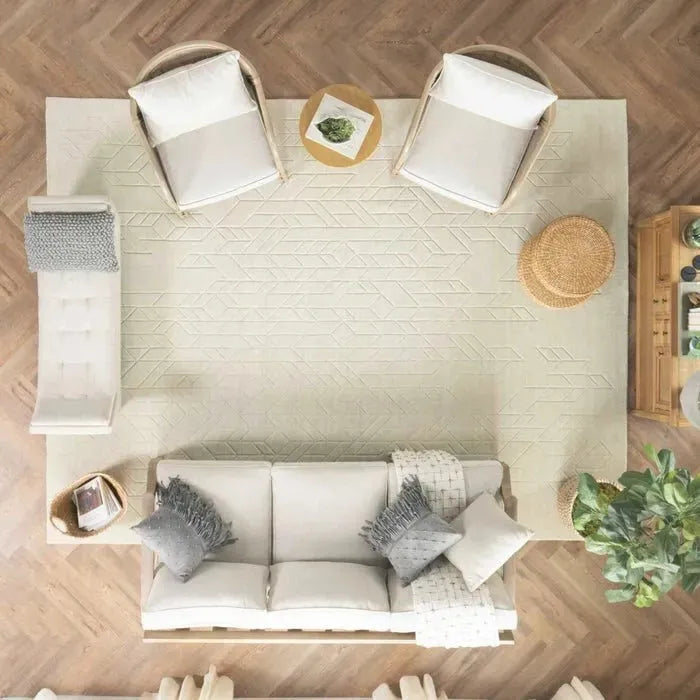 Alessia ALE01 Ivory Rug