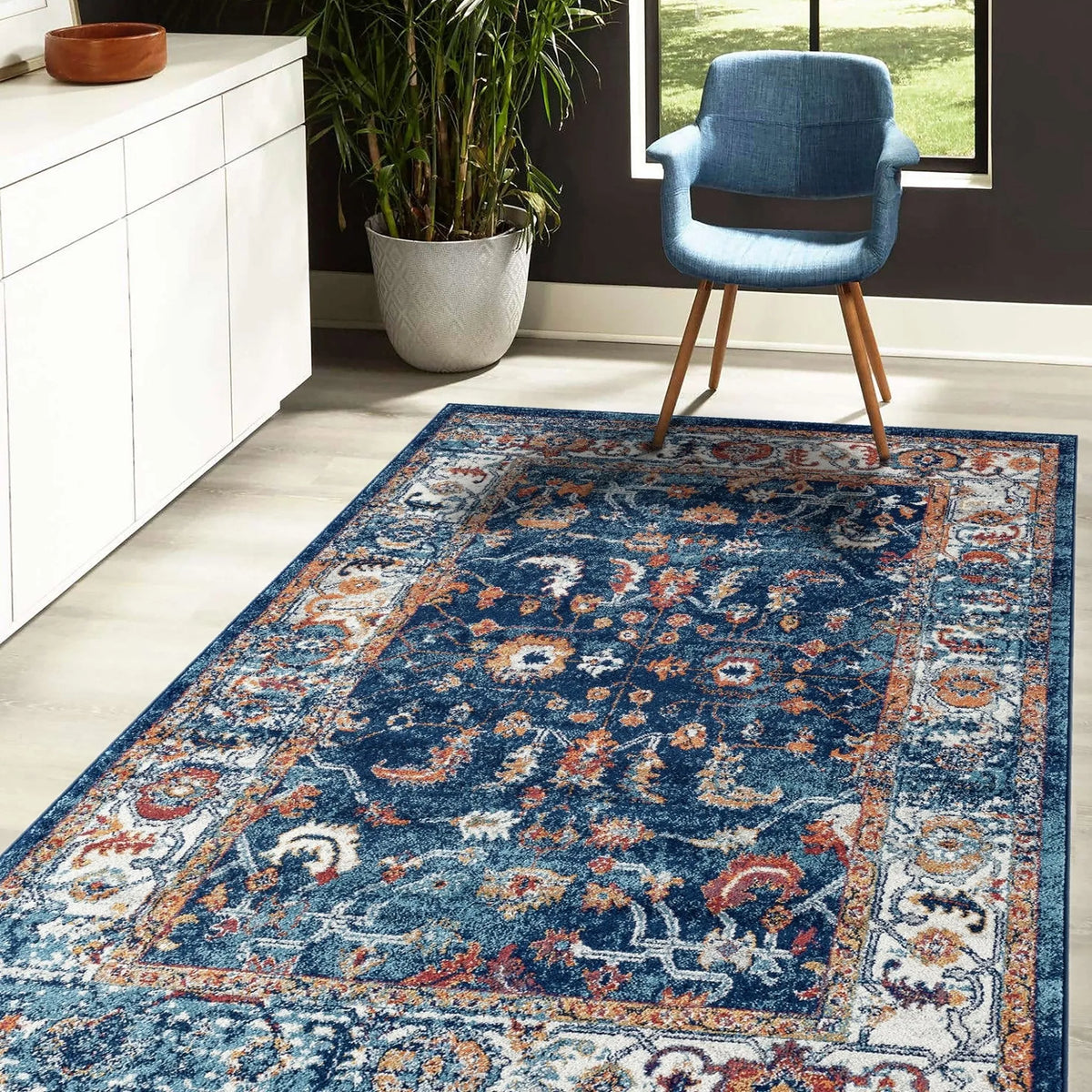 Alexandria ALX-85 Navy Rug - Rug & Home