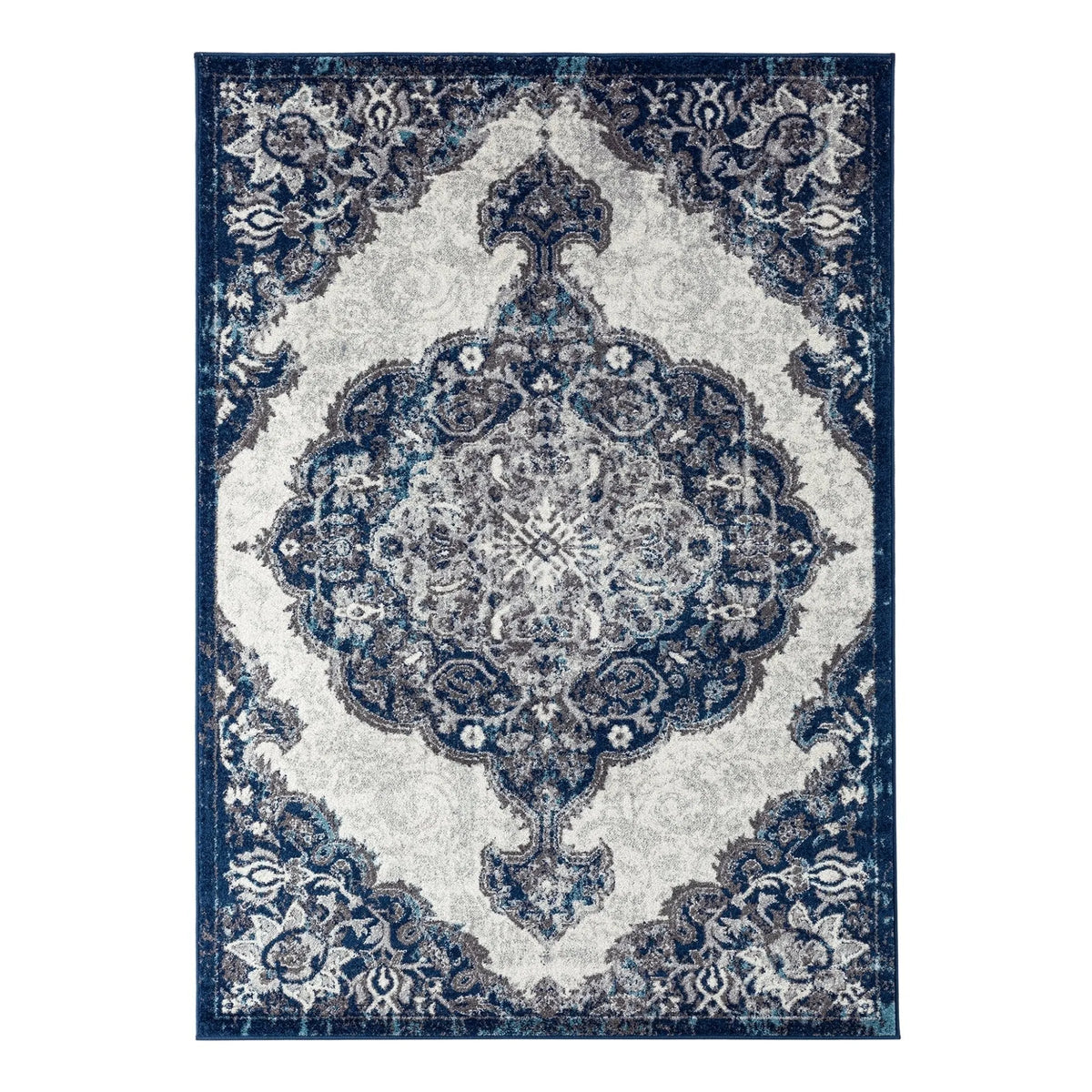 Alexandria ALX-86 Ivory/Navy Rug - Rug & Home