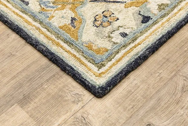 Alfresco 28406 Blue/Gold Rug - Rug & Home