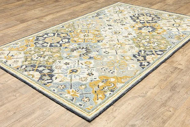 Alfresco 28406 Blue/Gold Rug - Rug & Home