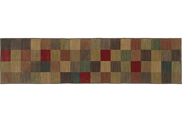 Allure 3A Brown/ Red Rug - Rug & Home