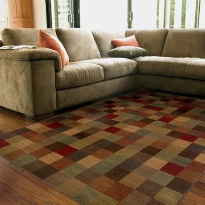 Allure 3A Brown/ Red Rug - Rug & Home