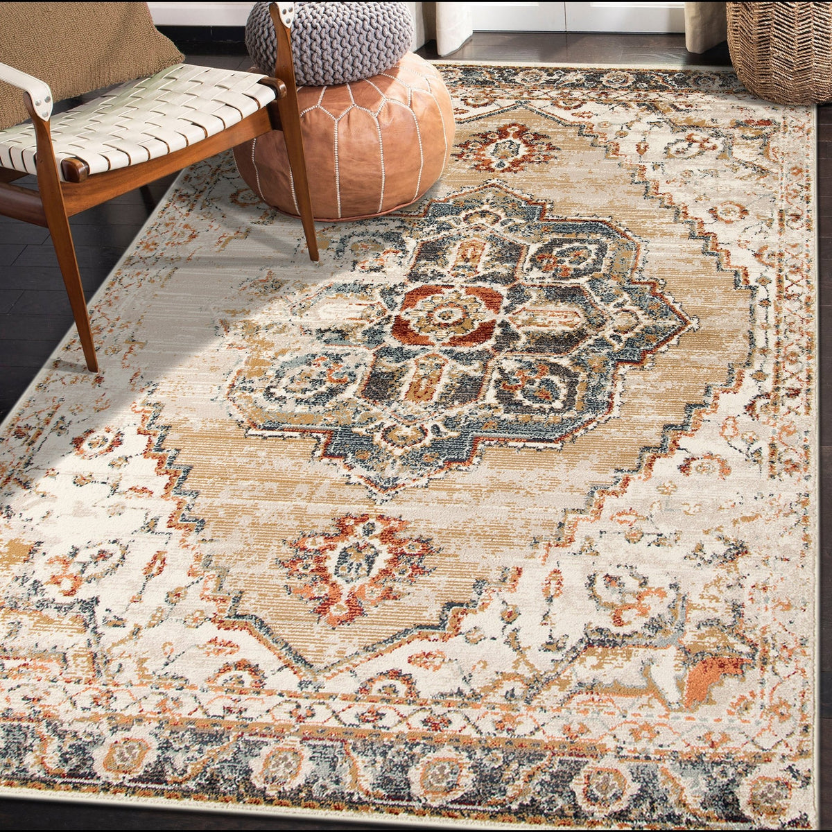 Allure ALU-7 Gold Rug - Rug & Home