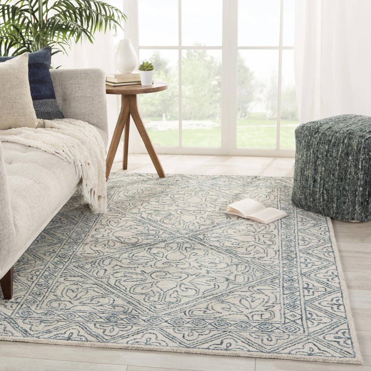 Almira Alr01 Carmen Blue/Light Gray Rug - Rug & Home