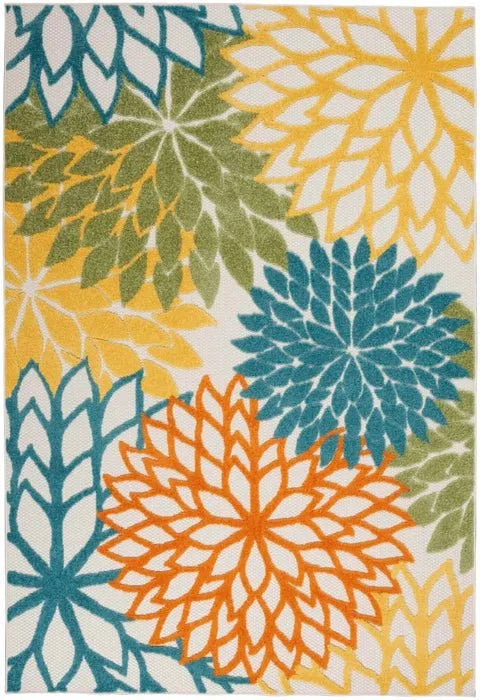 Aloha ALH05 Turquoise/Multi Area Rug - Rug & Home