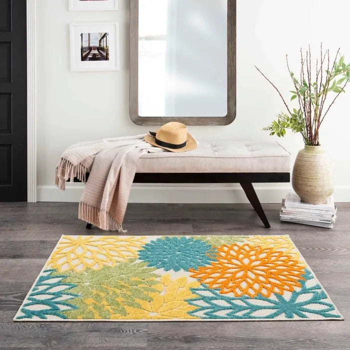 Aloha ALH05 Turquoise/Multi Area Rug - Rug & Home