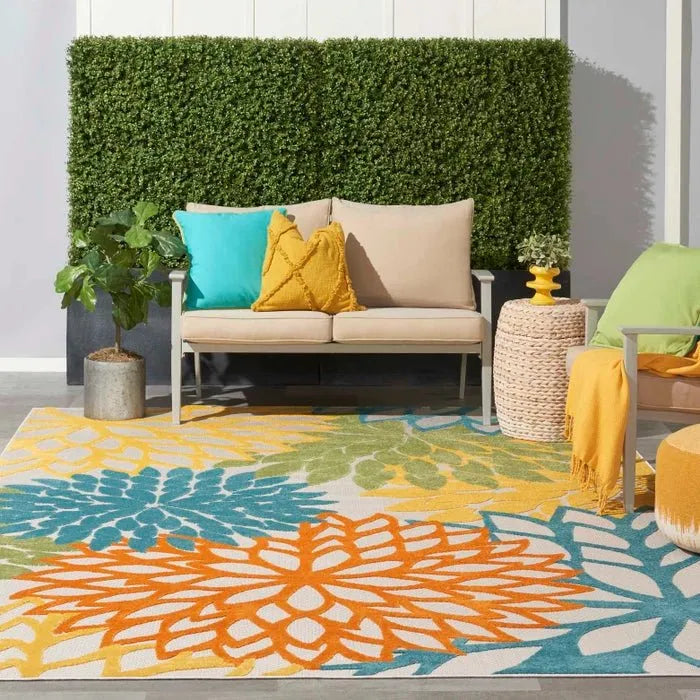 Aloha ALH05 Turquoise/Multi Area Rug - Rug & Home