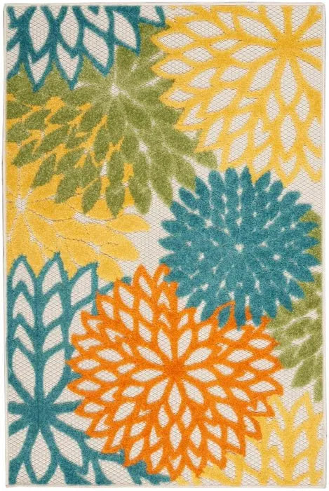 Aloha ALH05 Turquoise/Multi Area Rug - Rug & Home