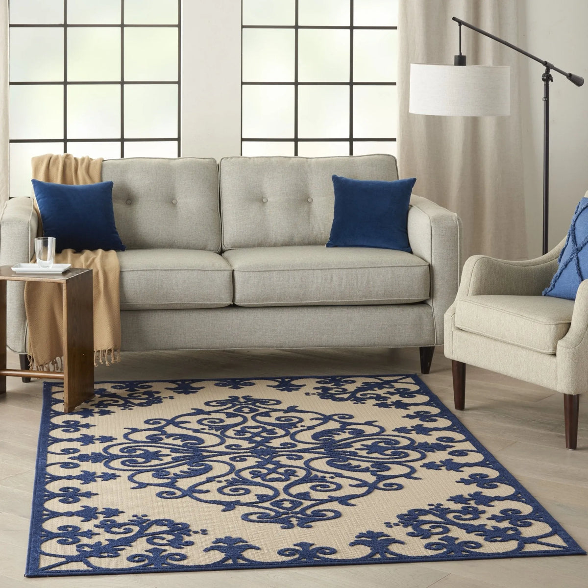 Aloha ALH12 Navy Rug - Rug & Home