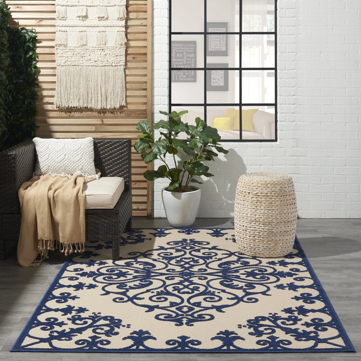 Aloha ALH12 Navy Rug - Rug & Home