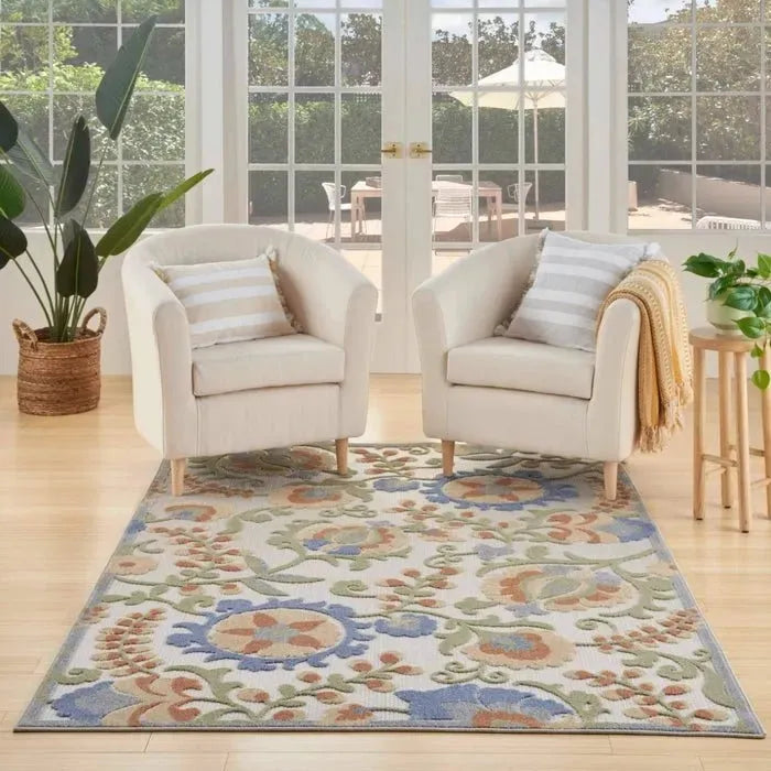 Aloha ALH17 Ivory/Blue Area Rug