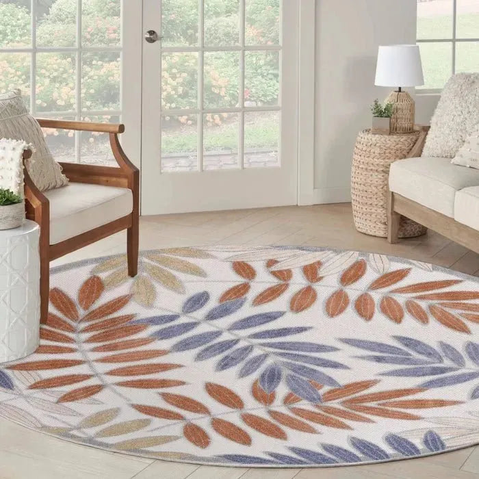 Aloha ALH18 Blue/Mocha Area Rug