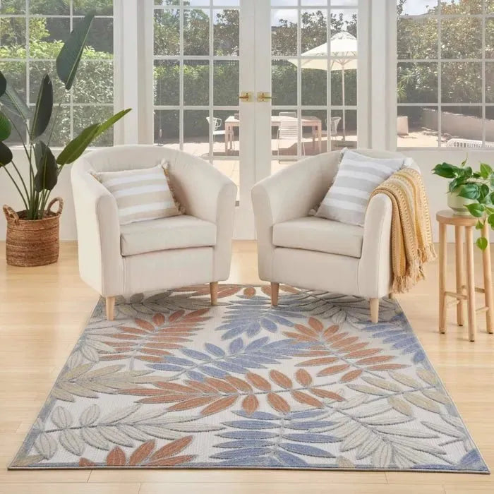 Aloha ALH18 Blue/Mocha Area Rug