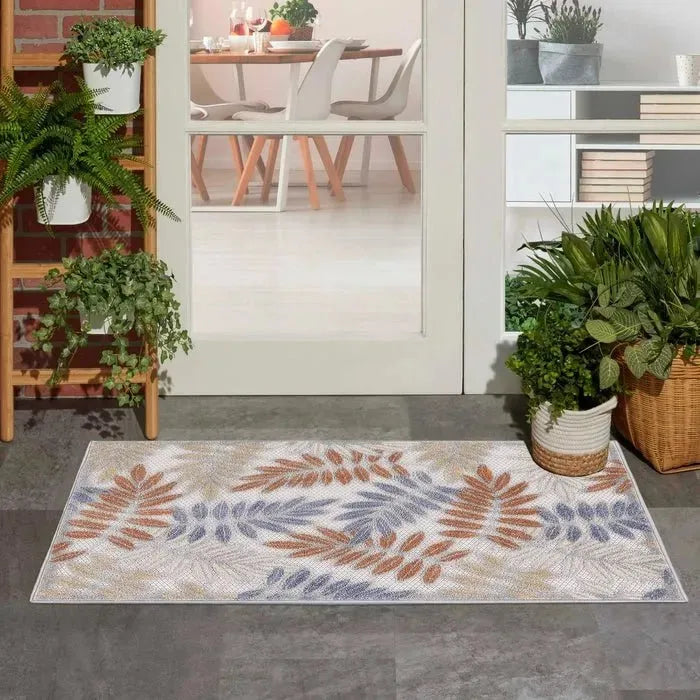Aloha ALH18 Blue/Mocha Area Rug