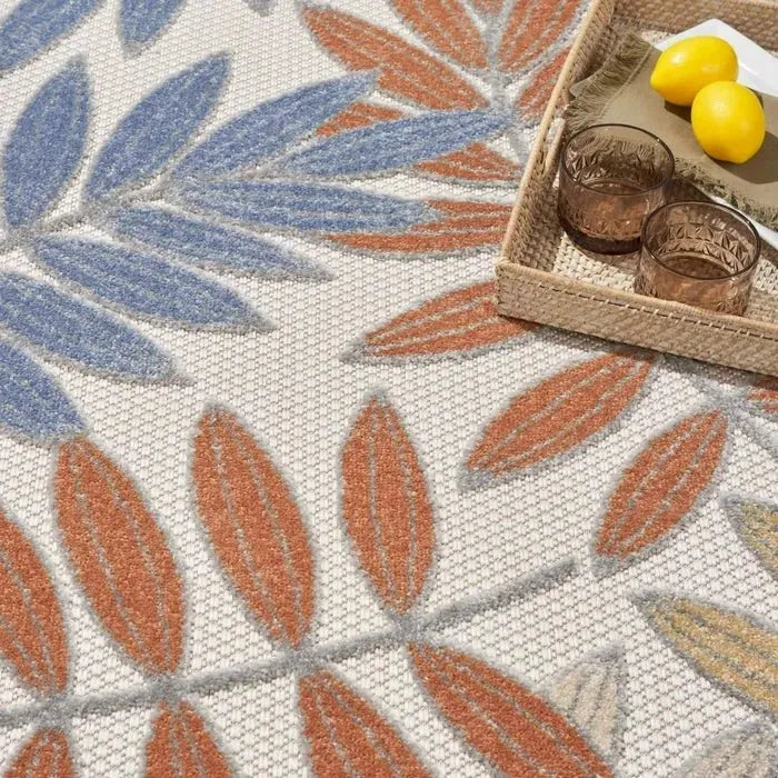 Aloha ALH18 Blue/Mocha Area Rug