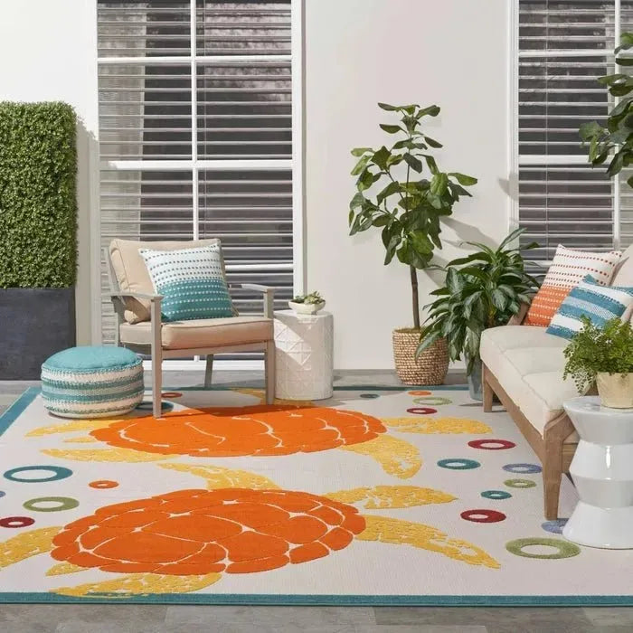 Aloha ALH27 Teal/Multi Area Rug
