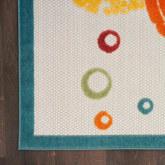 Aloha ALH27 Teal/Multi Area Rug