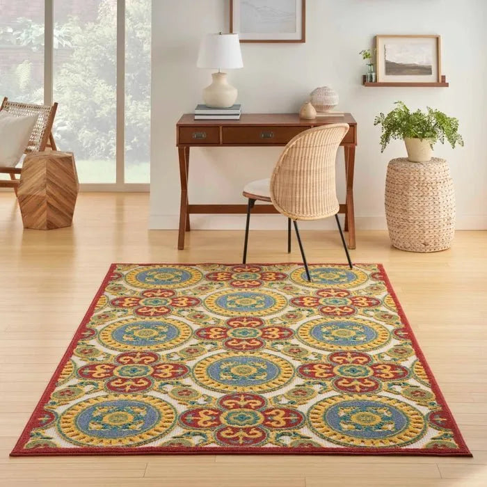 Aloha ALH30 Red/Multi Area Rug - Rug & Home